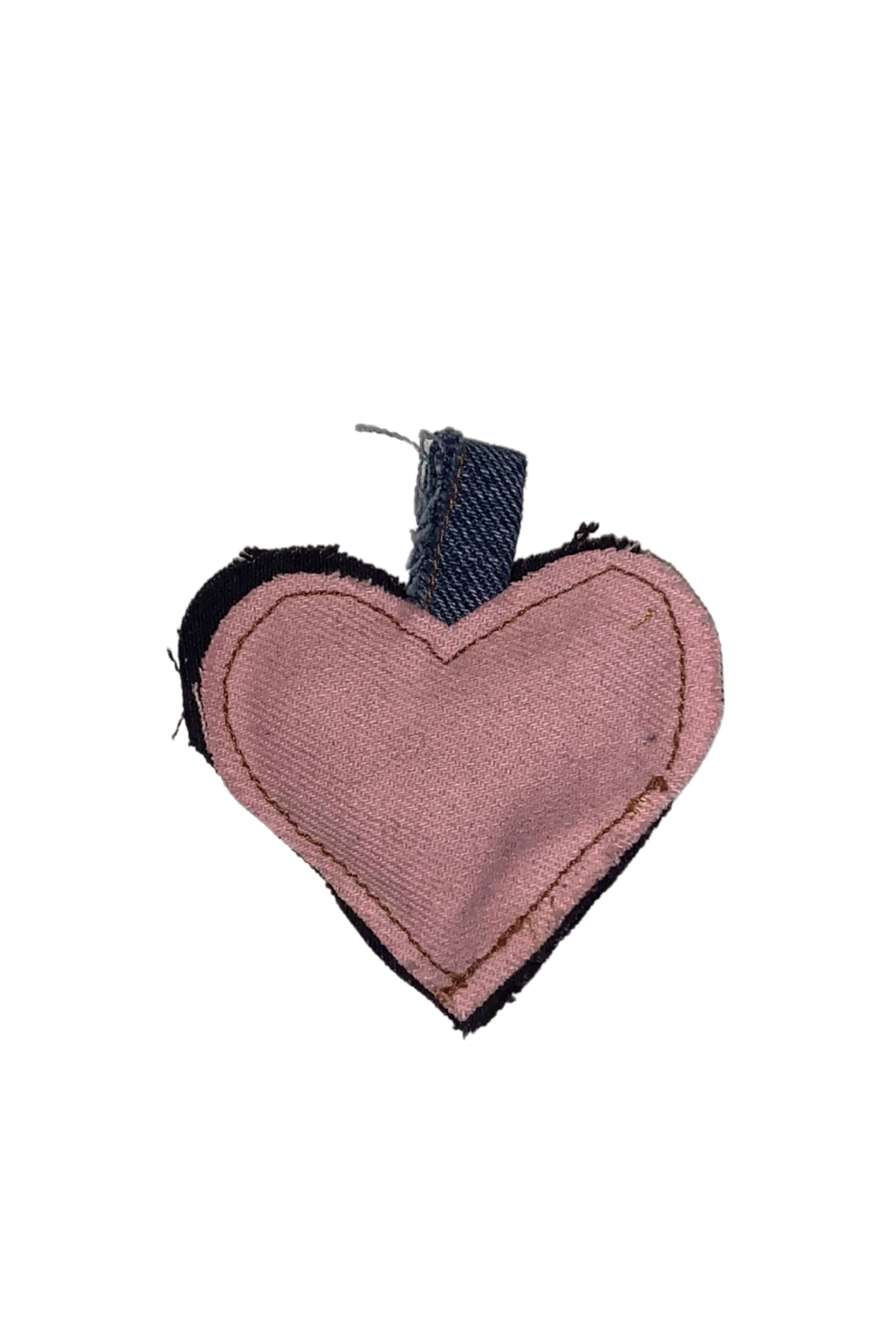 Universel denim charm hjerte