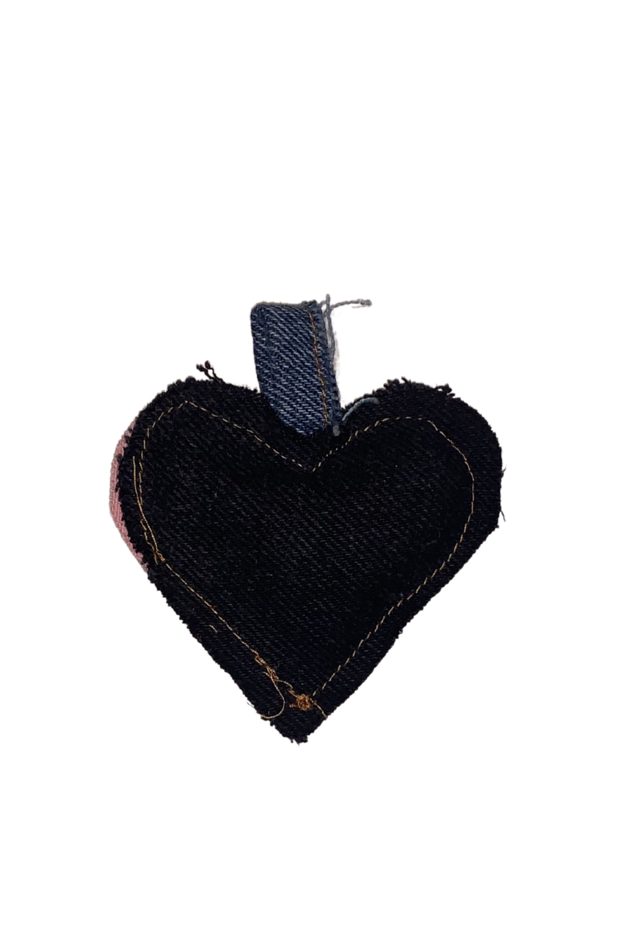 Universel denim charm hjerte