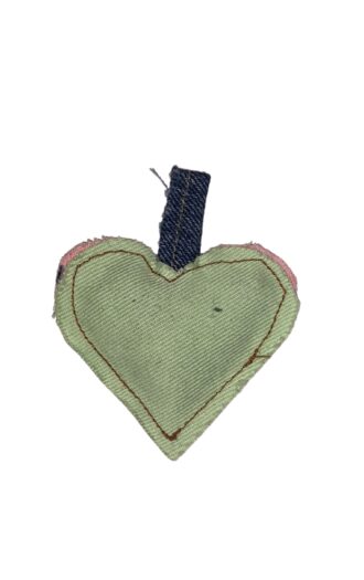 Universel denim charm hjerte