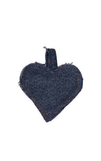 Universel denim charm hjerte