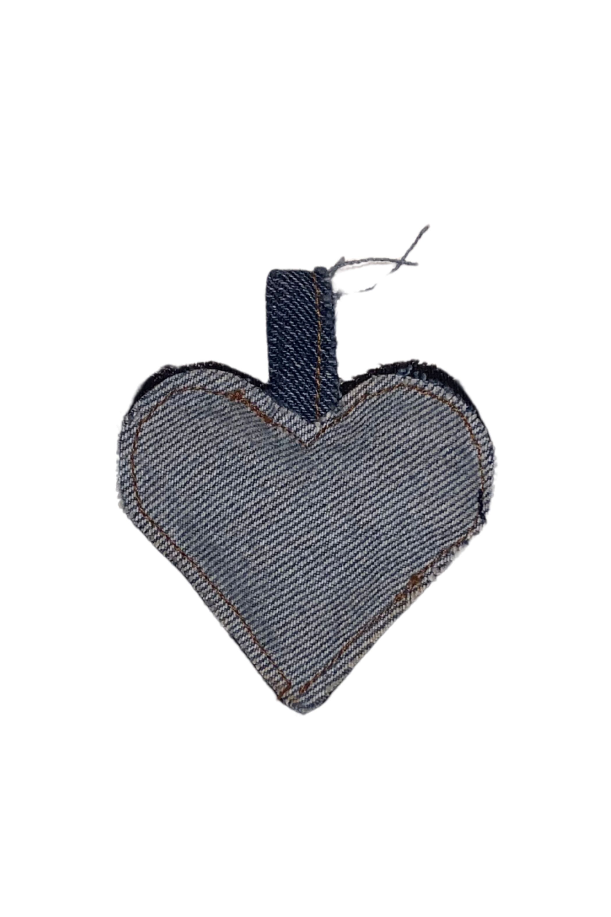 Universel denim charm hjerte