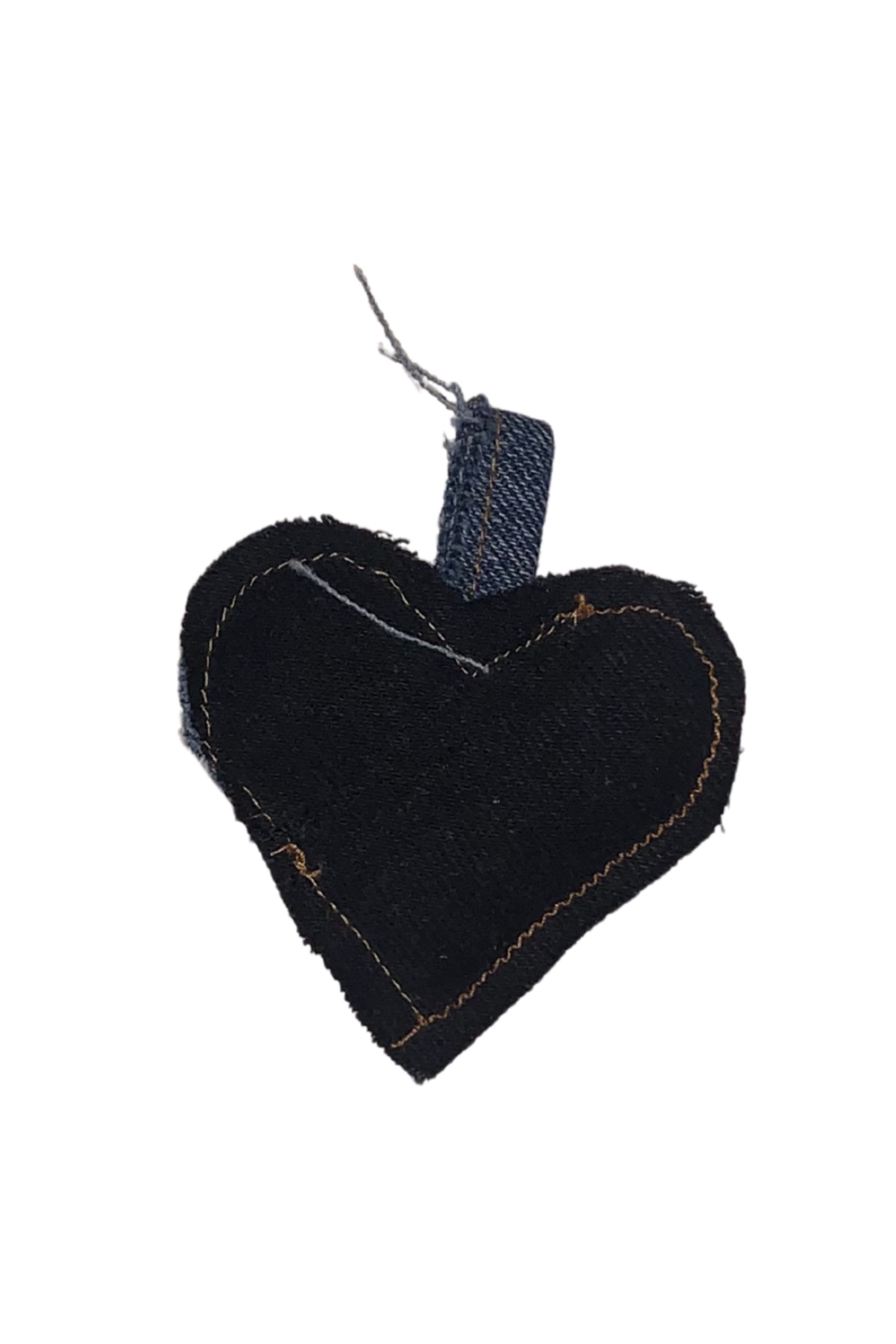 Universel denim charm hjerte