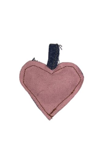 Universel denim charm hjerte