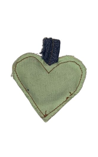 Universel denim charm hjerte