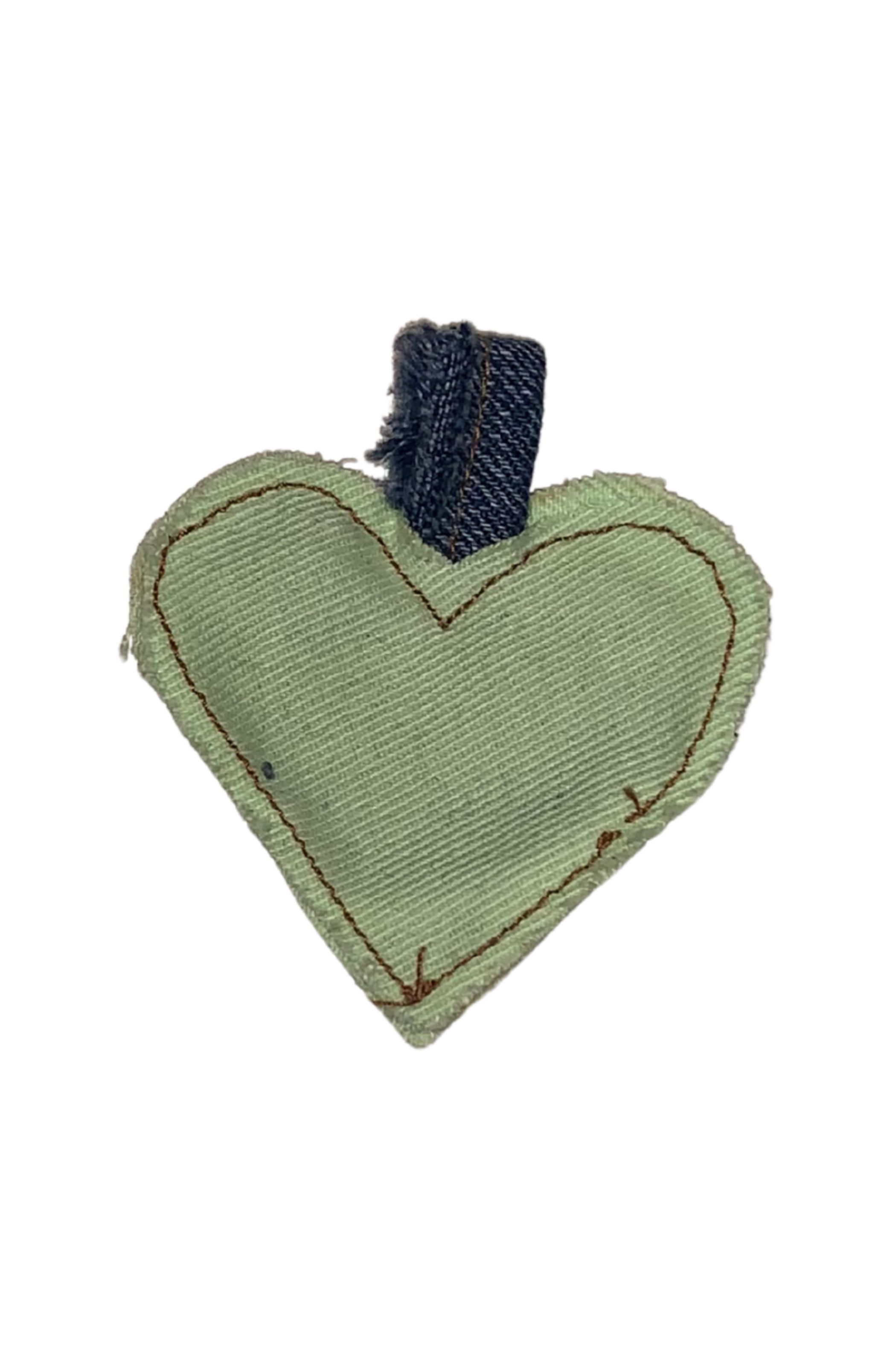 Universel denim charm hjerte