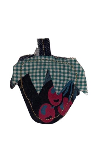 Universel denim charm jordbær