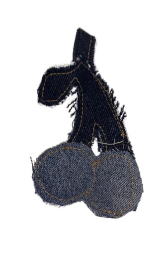 Universel denim charm kirsebær